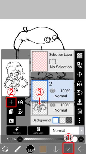 ibisPaint手机学原画教程之滤镜: 提取绘图—手机绘画61