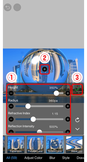 ibisPaint爱笔思画手机绘画教程之球面透镜—手机绘画90