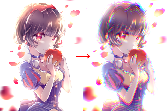 127. Filter (Artistic): Chromatic Aberration (Color Shift, RGB Shift) - How  to use ibisPaint